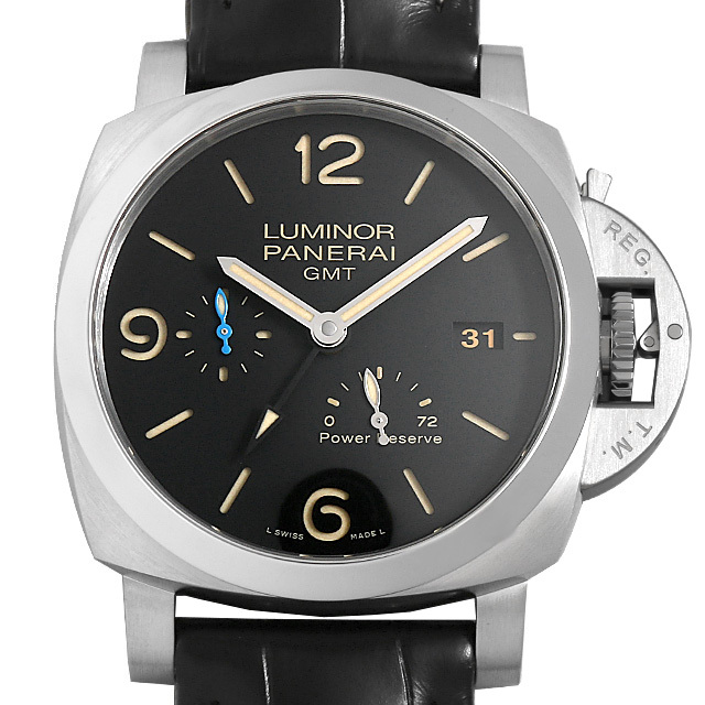 パネライ ルミノール 1950 3DAYS GMT パワーリザーブ オートマティック アッチャイオ PAM01321 新品 メンズ