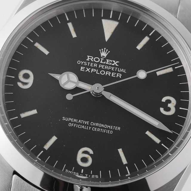 ロレックス エクスプローラー cal.1570 ハック有り 1016 ブラック オールトリチウム フロッグフット アンティーク メンズ