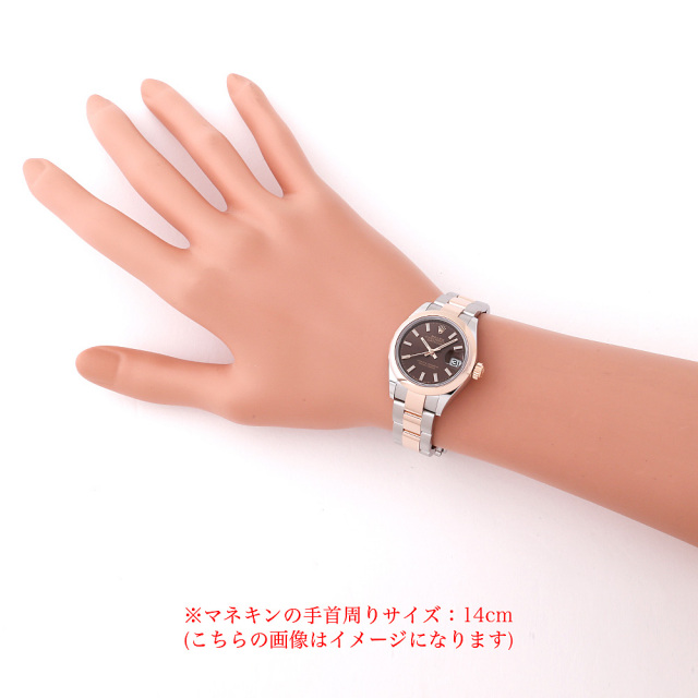 ロレックス デイトジャスト28 279161 チョコレートブラウン ホワイトバー 3列 オイスターブレス ランダム番 未使用 レディース