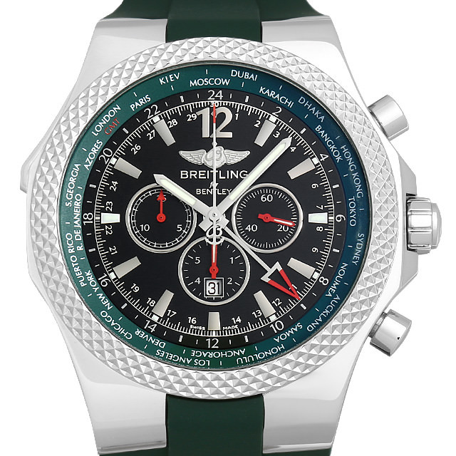 ブライトリング ベントレーGMT ブリティッシュレーシンググリーン 限定1000本 A476BGRGRC 中古 メンズ