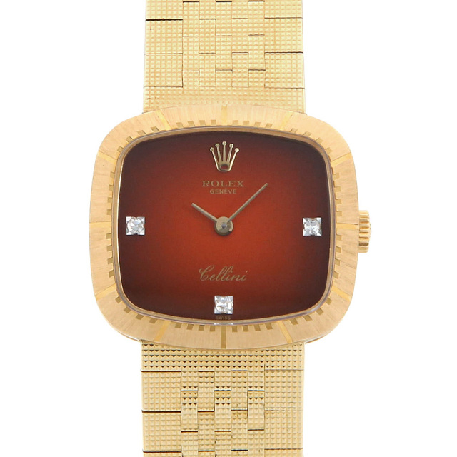 ロレックス チェリーニ 3Pダイヤ cal.1601 4082/8 レッド グラデーション 69番 中古 レディース