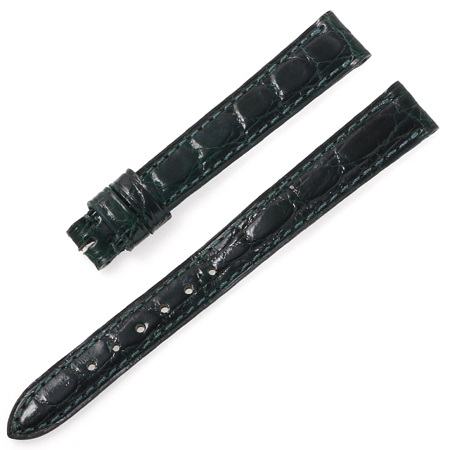 カミーユフォルネ 尾錠用革ベルト クロコダイル ダークグリーン 12mm-10mm 未使用 WEB限定品