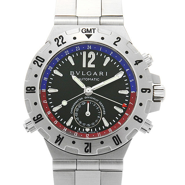 ブルガリ ディアゴノ プロフェッショナル GMT GMT40SSD 中古 メンズ