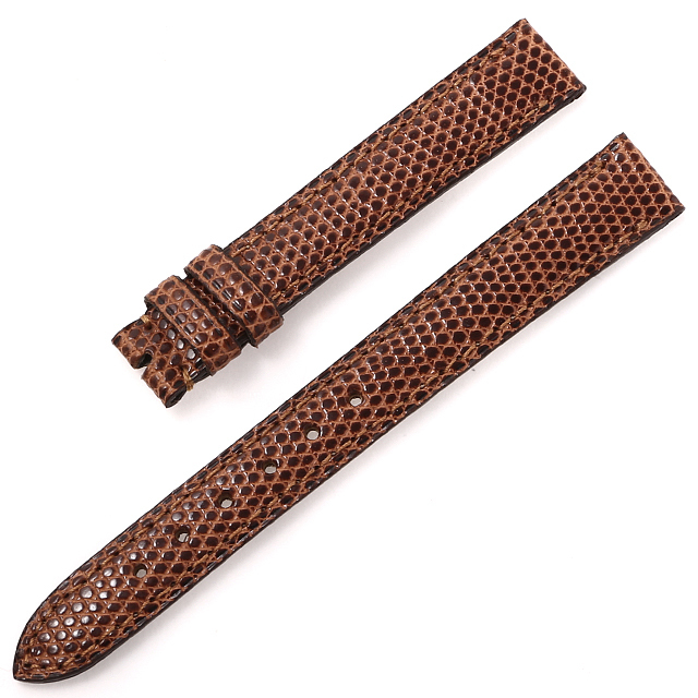 カミーユフォルネ 尾錠用革ベルト リザード 茶/ブラウン 13mm-12mm 未使用 WEB限定品