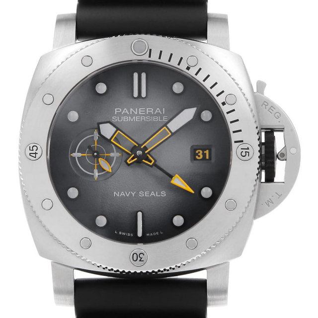 パネライ サブマーシブル GMT ネイビーシールズ PAM01323 AB番 中古 メンズ