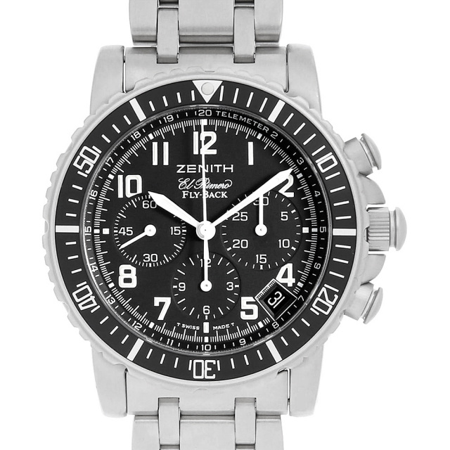 ゼニス レインボーフライバック 02.0470.405/25 中古 メンズ