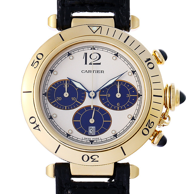 カルティエ パシャ 38mm クロノグラフ 中古 メンズ
