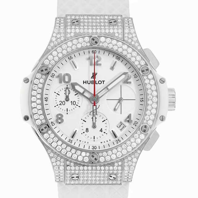 ウブロ ビッグバン スチール ホワイト ダイヤモンド 342.SE.230.RW.174 中古 メンズ