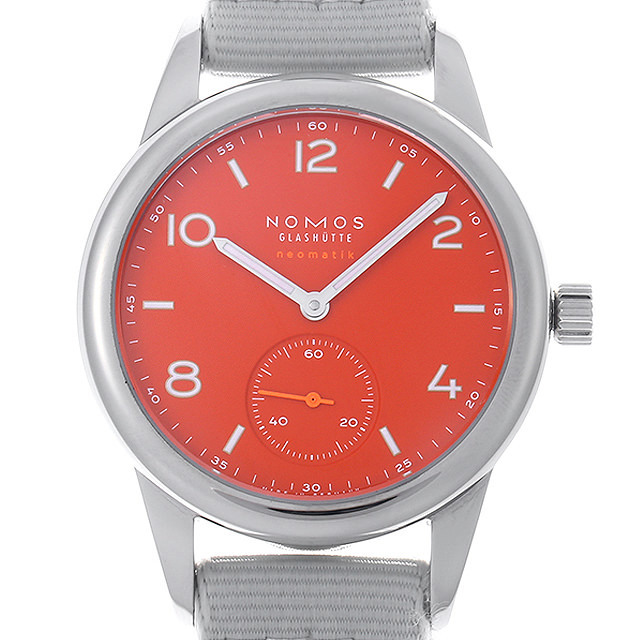 ノモス クラブ ネオマティック シグナルレッド CL130011SR2(743) 中古 メンズ
