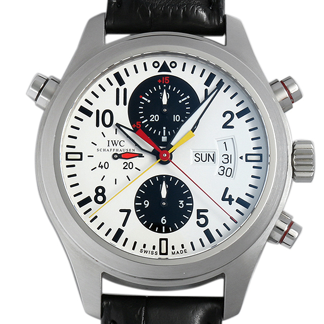 IWC パイロットウォッチ ダブルクロノ 2008年ドイツサッカー連盟限定記念モデル 世界限定500本 IW371803 中古 メンズ