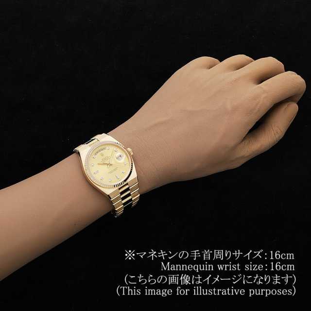 ロレックス オイスタークォーツ デイデイト 8Pダイヤ 2Pバゲットダイヤ 19018A シャンパン 75番 中古 メンズ 商品画像 6