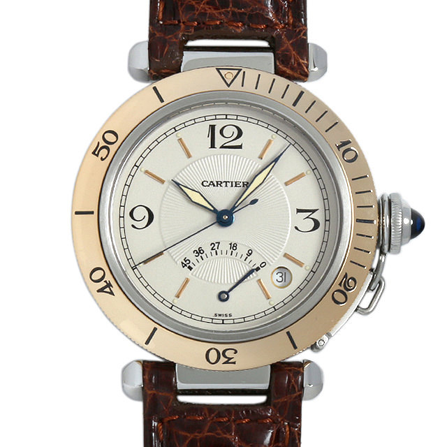 カルティエ パシャ 38mm パワーリザーブ 中古 メンズ