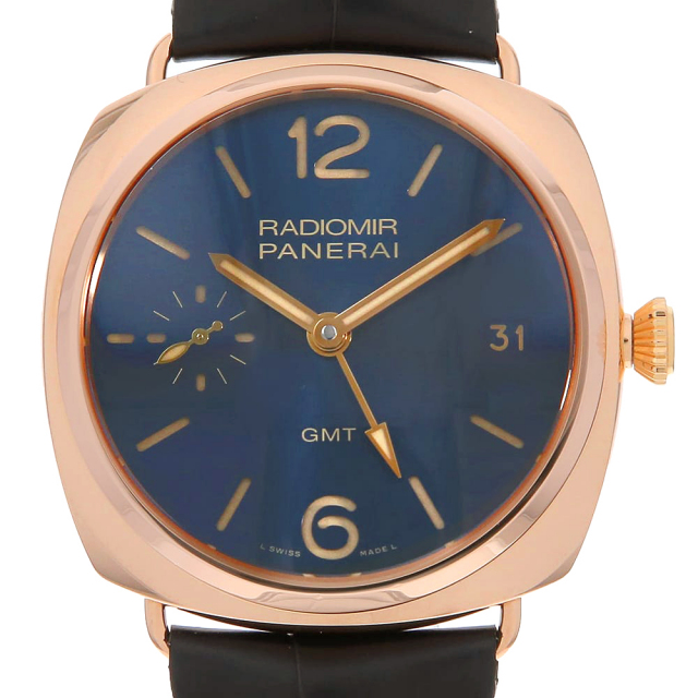 パネライ ラジオミール 3DAYS GMT オロロッソ PAM00598 Q番 中古 メンズ