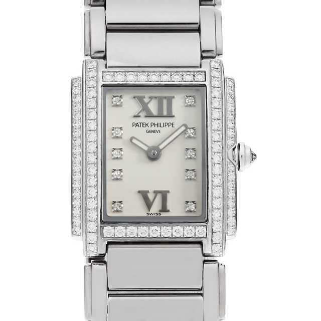 パテックフィリップ Twenty-4 スモール ベゼルダイヤ 10Pダイヤ 4908/200G-011 中古 レディース