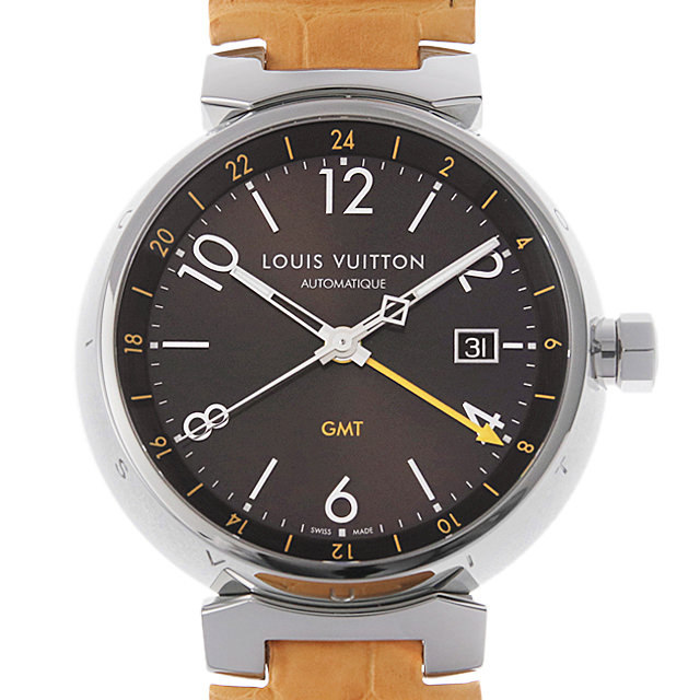 ルイヴィトン タンブール オートマチック GMT Q1155Z 中古 メンズ