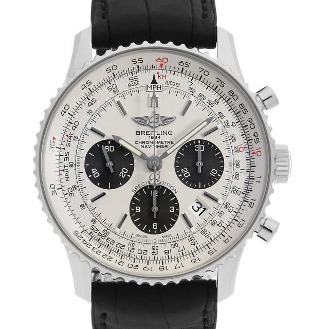 ブライトリング ナビタイマー01 シルバーグレイ 日本限定 AB012012/G826 中古 メンズ