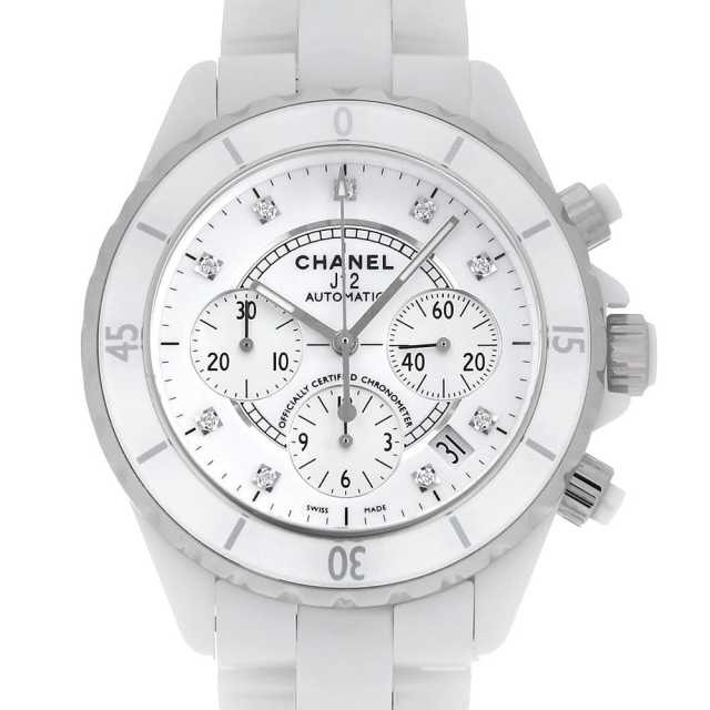 シャネル J12 クロノグラフ 9Pダイヤ H2009 中古 メンズ