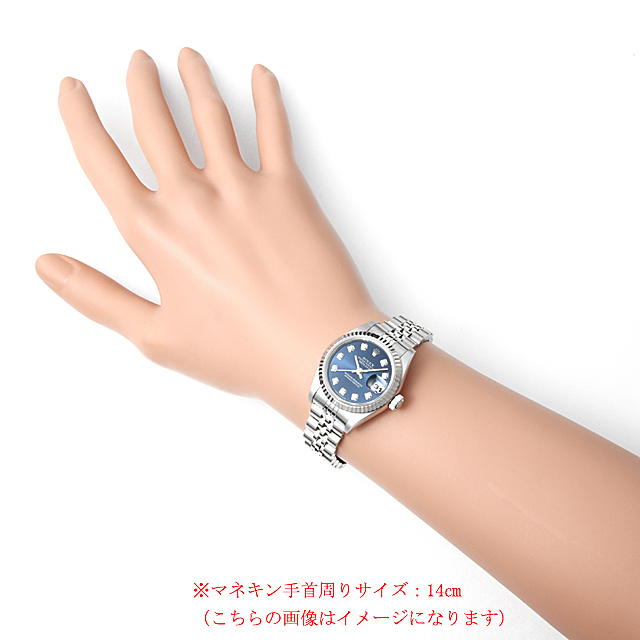 ロレックス デイトジャスト 10Pダイヤ 79174G ブルー A番 中古 レディース 商品画像 4