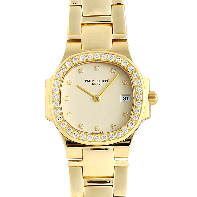 パテックフィリップ ノーチラス ベゼルダイヤ 4700/53J 中古 レディース