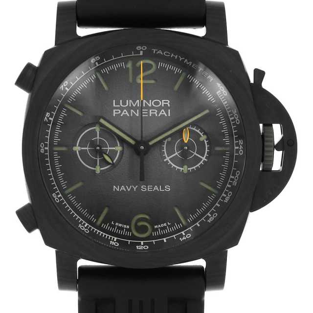 パネライ ルミノールクロノ カーボテック ネイビーシールズ PAM01419 Z番 中古 メンズ