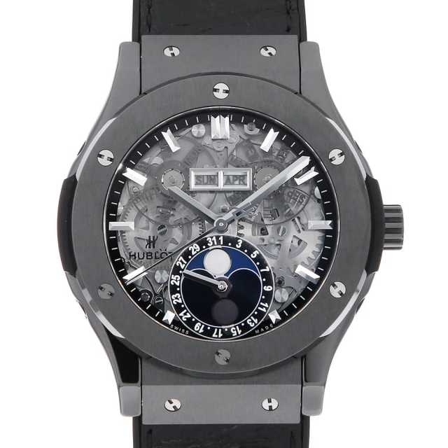 ウブロ アエロフュージョン ムーンフェイズ ブラックマジック 517.CX.0170.LR 中古 メンズ