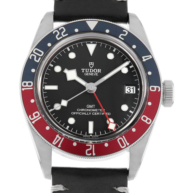 チューダー ヘリテージ ブラックベイ GMT レザーストラップ 79830RB 中古 メンズ