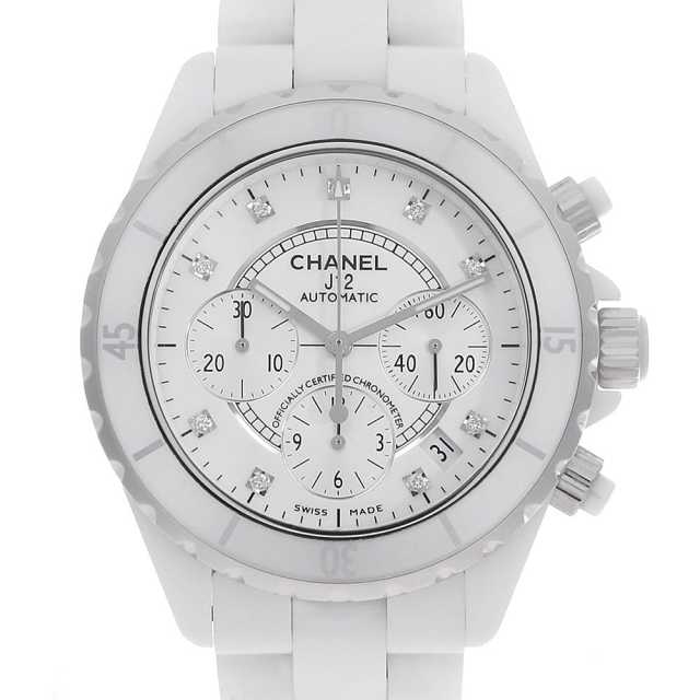 シャネル J12 クロノグラフ 9Pダイヤ H2009 中古 メンズ