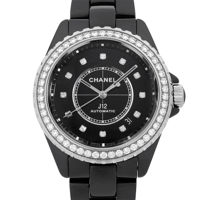 シャネル J12 12Pダイヤ ベゼルダイヤ H6526 中古 メンズ